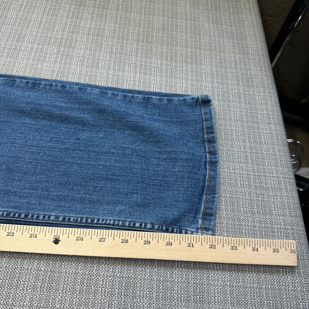 Duluth Trading Womens Daily Denim Bootcut Jeans 14 x 33 Blue Stretch - Picture 9 of 11